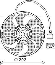 Ava Quality Cooling VN7533 - Вентилятор, охлаждение двигателя xparts.lv