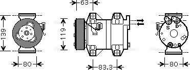 Ava Quality Cooling VOAK121 - Kompresors, Gaisa kond. sistēma xparts.lv