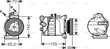 Ava Quality Cooling VO K143 - Kompresors, Gaisa kond. sistēma xparts.lv