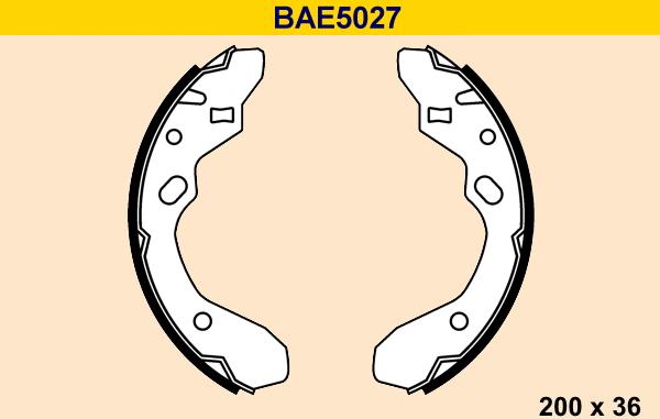 Barum BAE5027 - Комплект тормозных колодок, барабанные xparts.lv