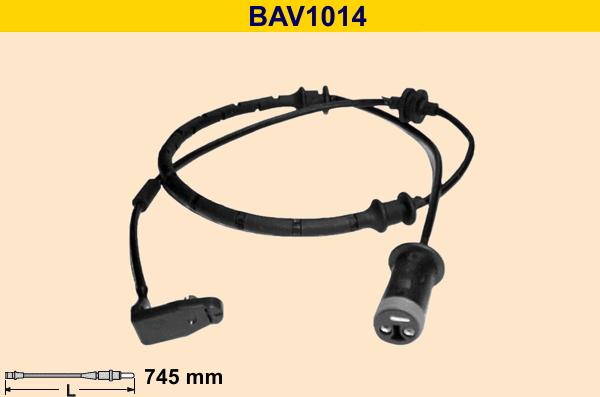 Barum BAV1014 - Įspėjimo kontaktas, stabdžių trinkelių susidėvėjimas xparts.lv