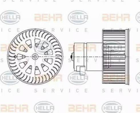BEHR HELLA Service 8EW 009 157-161 - Salona ventilators xparts.lv