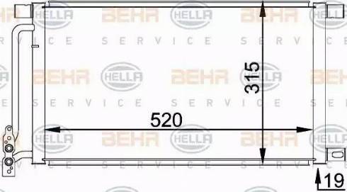 BEHR HELLA Service 8FC 351 038-214 - Kondensators, Gaisa kond. sistēma xparts.lv