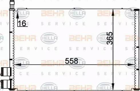 BEHR HELLA Service 8FC 351 300-354 - Kondensators, Gaisa kond. sistēma xparts.lv