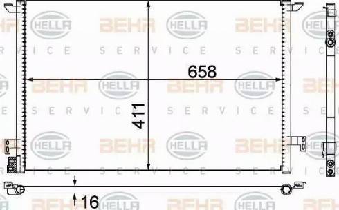 BEHR HELLA Service 8FC 351 300-314 - Kondensators, Gaisa kond. sistēma xparts.lv
