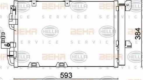 BEHR HELLA Service 8FC 351 301-224 - Kondensators, Gaisa kond. sistēma xparts.lv