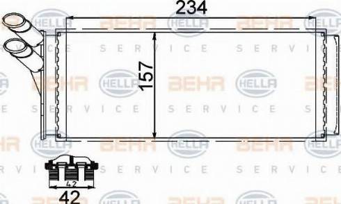 BEHR HELLA Service 8FH 351 311-424 - Heat Exchanger, interior heating xparts.lv