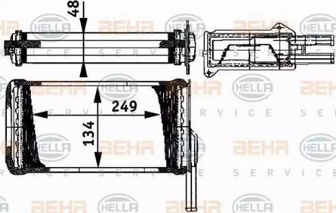 BEHR HELLA Service 8FH 351 311-581 - Heat Exchanger, interior heating xparts.lv