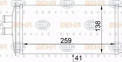 BEHR HELLA Service 8FH 351 333-021 - Siltummainis, Salona apsilde xparts.lv