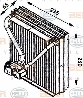 BEHR HELLA Service 8FV 351 211-561 - Evaporator, air conditioning xparts.lv