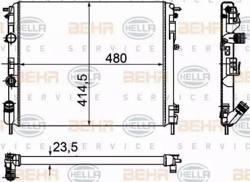 BEHR HELLA Service 8MK 376 755-341 - Radiators, Motora dzesēšanas sistēma xparts.lv