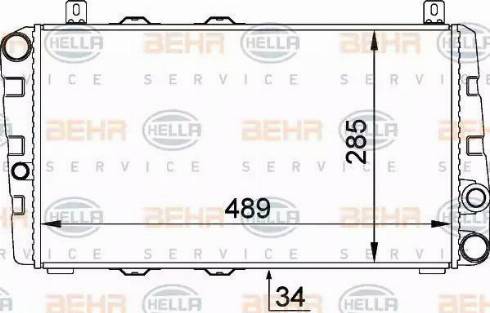 BEHR HELLA Service 8MK 376 764-061 - Radiators, Motora dzesēšanas sistēma xparts.lv