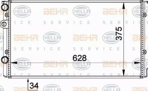 BEHR HELLA Service 8MK 376 714-544 - Radiators, Motora dzesēšanas sistēma xparts.lv