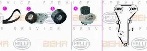 BEHR HELLA Service 8MP 376 815-881 - Water Pump & Timing Belt Set xparts.lv