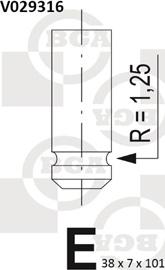 BGA V029316 - Впускной клапан xparts.lv
