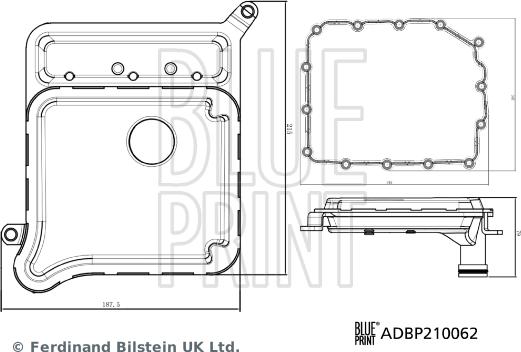 Blue Print ADBP210062 - Hydraulic Filter, automatic transmission xparts.lv