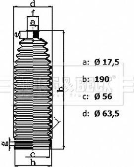 Borg & Beck BSG3486 - Gofruotoji membrana, vairavimas xparts.lv