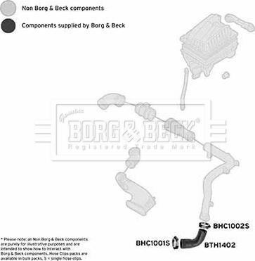 Borg & Beck BTH1402 - Трубка, нагнетание воздуха xparts.lv