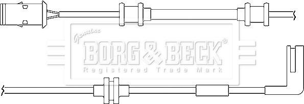 Borg & Beck BWL3013 - Сигнализатор, износ тормозных колодок xparts.lv
