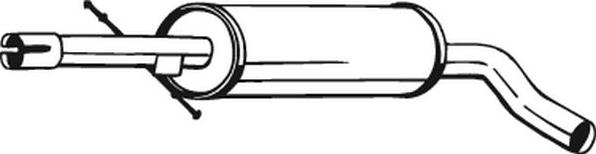 Bosal 105-497 - Vidējais izpl. gāzu trokšņa slāpētājs xparts.lv