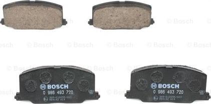 BOSCH 0 986 493 720 - Brake Pad Set, disc brake xparts.lv