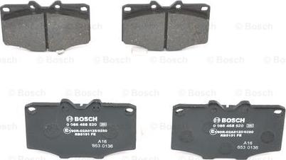 BOSCH 0 986 468 520 - Brake Pad Set, disc brake xparts.lv