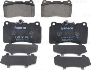 BOSCH 0 986 424 577 - Brake Pad Set, disc brake xparts.lv