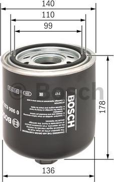 BOSCH 0 986 628 252 - Air Dryer Cartridge, compressed-air system xparts.lv
