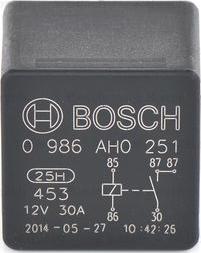 BOSCH 0 986 AH0 251 - Relay, main current xparts.lv