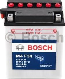 BOSCH 0 092 M4F 340 - Стартерная аккумуляторная батарея, АКБ xparts.lv