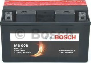 BOSCH 0 092 M60 080 - Стартерная аккумуляторная батарея, АКБ xparts.lv