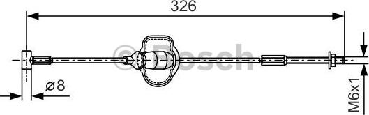 BOSCH 1 987 477 929 - Cable, parking brake xparts.lv