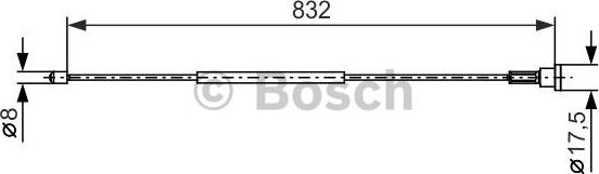 BOSCH 1987477661 - Тросик, cтояночный тормоз xparts.lv
