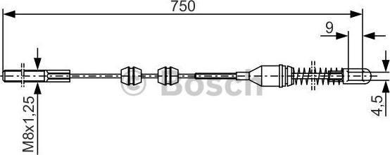 BOSCH 1 987 477 140 - Cable, parking brake xparts.lv