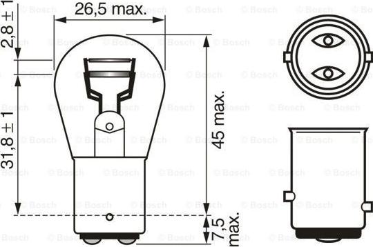 BOSCH 1 987 302 202 - Лампа накаливания, фонарь указателя поворота xparts.lv