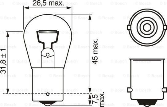 BOSCH 1 987 302 501 - Лампа накаливания, фонарь указателя поворота xparts.lv