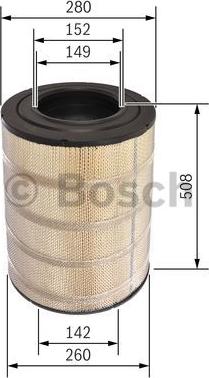BOSCH F 026 400 514 - Gaisa filtrs xparts.lv