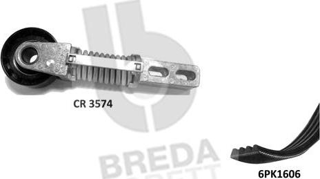 Breda Lorett KCA0044 - V-Ribbed Belt Set xparts.lv