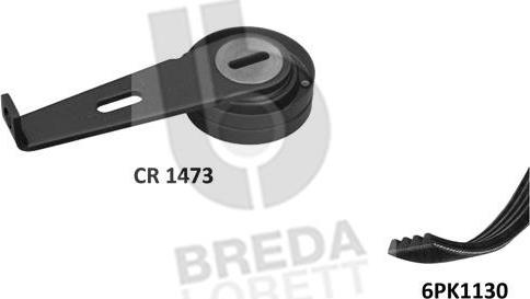 Breda Lorett KCA0004 - V-Ribbed Belt Set xparts.lv
