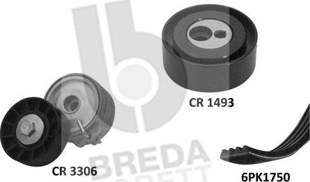 Breda Lorett KCA0006 - V-Ribbed Belt Set xparts.lv