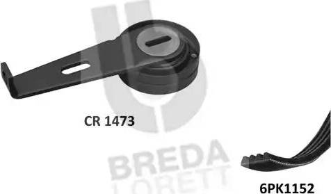 Breda Lorett KCA0001 - V-Ribbed Belt Set xparts.lv