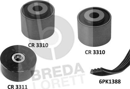Breda Lorett KCA0015 - V-Ribbed Belt Set xparts.lv