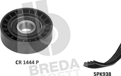 Breda Lorett KCA0013 - V formos rumbuotas diržas, komplektas xparts.lv