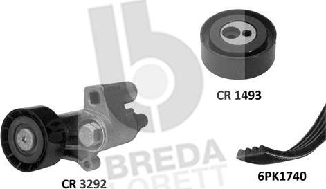 Breda Lorett KCA0017 - V-Ribbed Belt Set xparts.lv