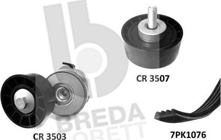 Breda Lorett KCA0024 - V-Ribbed Belt Set xparts.lv