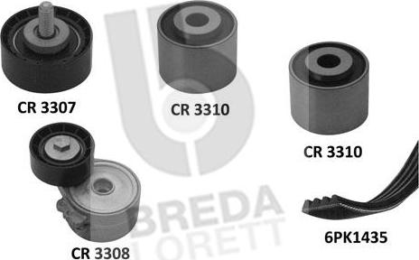 Breda Lorett KCA0021 - V-Ribbed Belt Set xparts.lv