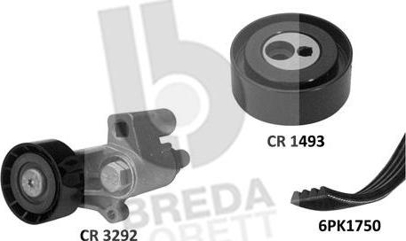 Breda Lorett KCA0023 - V-Ribbed Belt Set xparts.lv