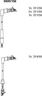 Bremi 3A00/158 - Ignition Cable Kit xparts.lv