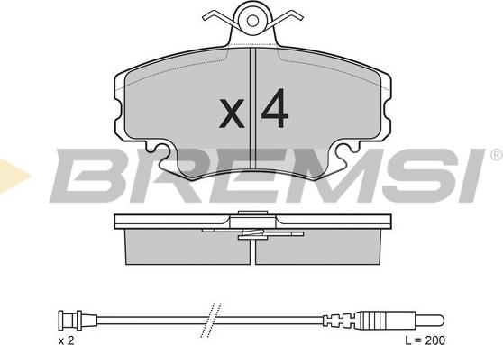 Bremsi BP2590 - Bremžu uzliku kompl., Disku bremzes xparts.lv