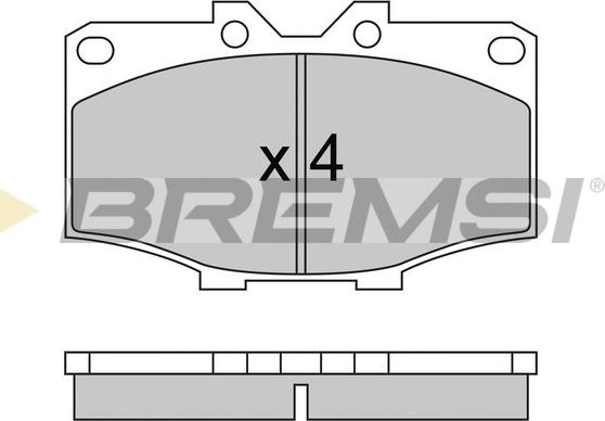 Bremsi BP2242 - Bremžu uzliku kompl., Disku bremzes xparts.lv